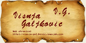 Višnja Galjković vizit kartica